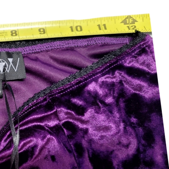 W1DOW Crushed Velvet High Slit Maxi Skirt - Picture 8 of 8